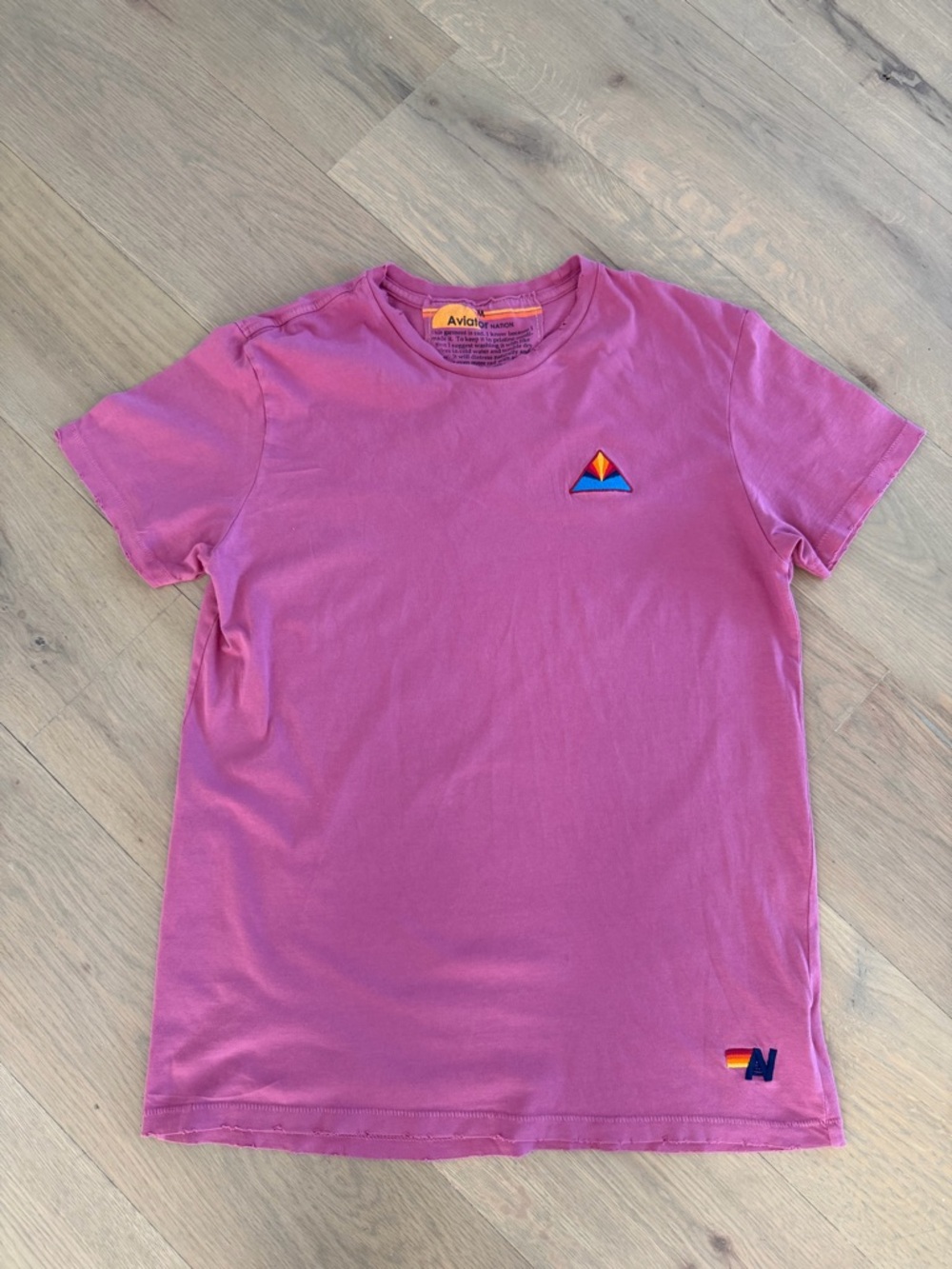 Aviator Nation Pyramid Embroidery Crew Tee, like new!